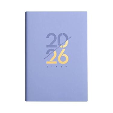 Imagem de Agenda Em Couro PU A5 Espanhol-Inglês 2026, Organizador Semanal E Mens