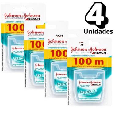 Imagem de Fio Dental Essencial Menta Johnson's Hortelã Kit 4 Und 100m