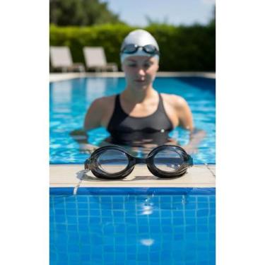 Imagem de 2x Óculos Natação Piscina Preto Ajustável Anti-Embaçante - Congratulat