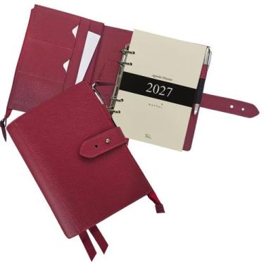 Imagem de Agenda Planner Couro 2027 231-R Raffai Couros, Vermelho