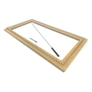 Imagem de Tear Retangular de prego com 60 x 30 cm Agulha