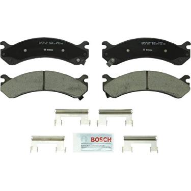 Imagem de BOSCH BC784 QuietCast Conjunto de pastilhas de freio a disco de cerâmica premium - compatível com Cadillac Escalade selecionada; Chevrolet Avalanche, Silverado, Express, Suburban; GMC Savana, Sierra,