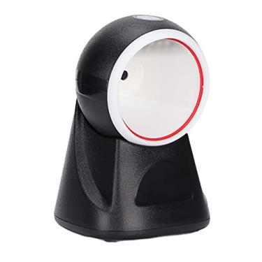 Imagem de Zyyini Scanner de código de barras para desktop, leitor de código de barras USB com fio mãos livres, leitor de código de barras fácil 1D 2D, scanner de código de imagem com fio, para caixas de supermercado, catering, scanner de pagamentos móveis