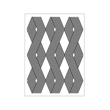 Imagem de Darice Pasta em relevo A6, padrão de impressão vertical de cabo modelo, transparente