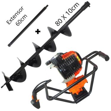 Imagem de Perfurador de Solo Vulcan Trent VPS520 2T 52CC 2,5HP com Broca 80x10CM Com Pino Trava V...