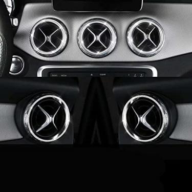 Imagem de MIVLA Tomada de ar condicionado Decoração moldura adesivos de diamante，Para Mercedes-Benz GLA CLA W117 X156 2015-2017 Acessórios do carro