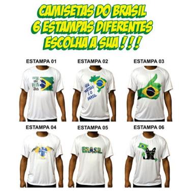 Imagem de Camiseta Do Brasil - Proteção Solar 50 - Escolha Entre As 6 Estampas D