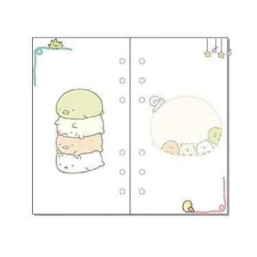 Imagem de Refil de papel forrado, recarregável, agenda de fichário, cadernos, refil de papel, 6 furos, 40 folhas/80 páginas, A5 142 mm x 208 mm, em branco - B