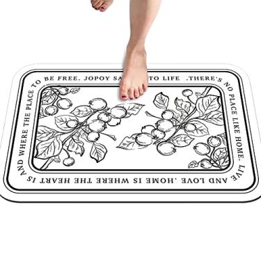 Imagem de JOPOY Tapete de banho tapete de borracha antiderrapante secagem rápida super absorvente tapetes de banheiro finos ajustados sob a porta tapetes de banheiro laváveis - tapete de chuveiro para na frente da banheira, chuveiro (clássico, 50,8 cm x 80 cm)