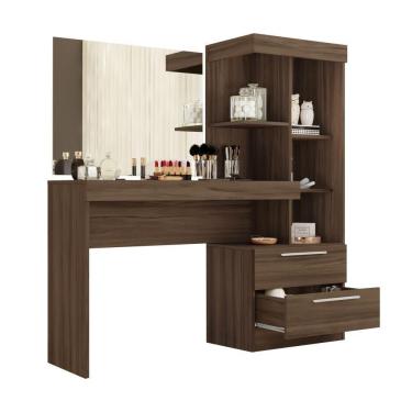 Imagem de Penteadeira Com Espelho Nogal Trend Notável Móveis Nogal