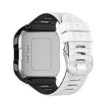 Imagem de GANYUU Pulseira de relógio de silicone para Garmin Forerunner 920XT Pulseira de substituição de pulseira de treinamento esportivo acessórios de pulseira (cor: branco preto)