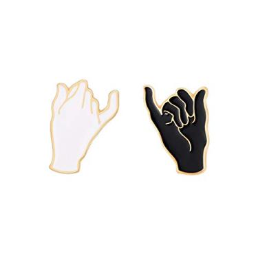 Imagem de VU100 Conjunto de broches esmaltados para mulheres meninas broche esmaltado melhor amigo casais melhores amigos broche da amizade para bolsas de roupas crachá broche de lapela Pinkie jurar presentes 2 peças, Esmalte