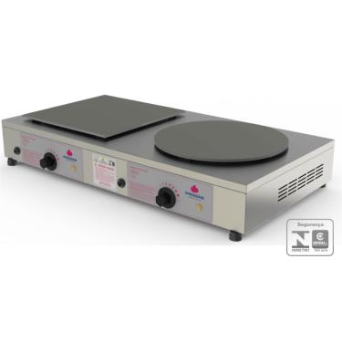 Imagem de Chapa Crepe Frances Esmaltada 1 Redonda e 1 Quadrada Progás PRKF-202E-220v