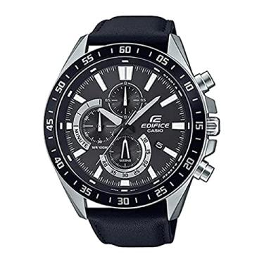 Imagem de Relógio CASIO EDIFICE masculino preto couro EFV-620L-1AVUDF
