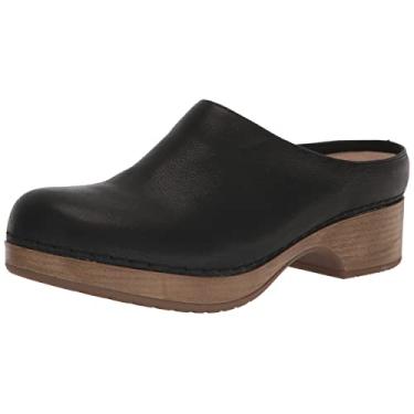 Imagem de Bella Vita Lemma feminino sem fecho, tamanco, Couro preto, 6.5