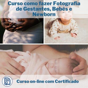 Imagem de Curso Online em videoaula de como fazer Fotografia de Gestantes, Bebês e Newborn com Certificado + 2 brindes
