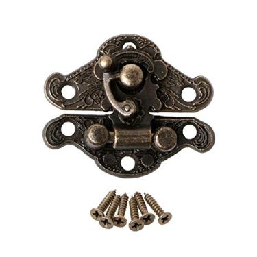 Imagem de Placa de fechamento do padre da almofada do hasp do zinco do zinco do vintage para o armário de madeira da caixa de jóias YYDFPIIA