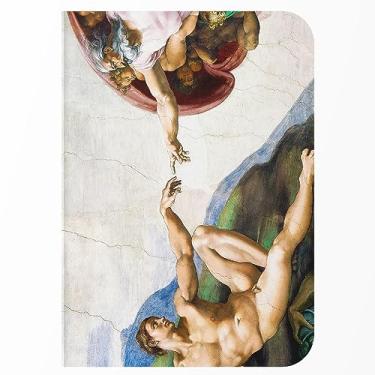 Imagem de Caderno sem Pauta A5 - Capa Flexível 80 Páginas 20x14cm - A Criação de Adão