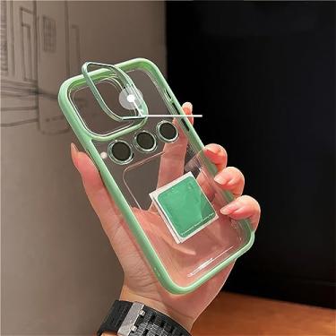 Imagem de Suporte de câmera de metal dobrável 3 em 1 com protetor de lente de vidro transparente para iPhone 14 Pro Max 13 12 11 Armor Bumper Cover, para iphone 12,4
