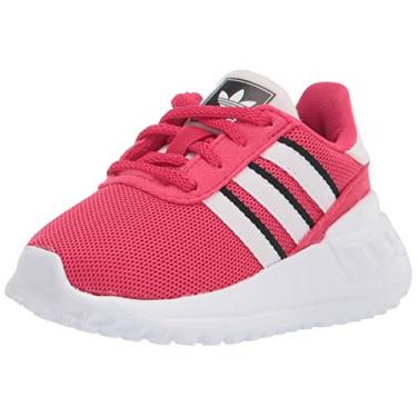 Imagem de adidas Originals Tênis infantil unissex La Trainer Lite elástico, Sapato Infantil, Calçado Infantil, Rosabrancopreto, 6 Toddler