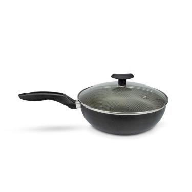 Imagem de Panela Frigideira Tampa de Vidro WOK 24cm Antiaderente Alumínio - Classy