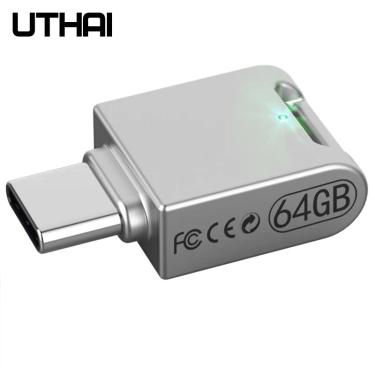 Imagem de Uthai c12 tipo-c otg usb3.0 unidade flash USB-C pen drive de memória do telefone inteligente mini