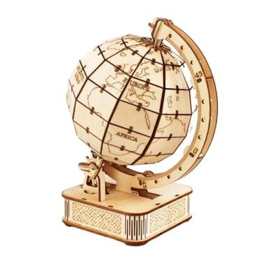 Imagem de YIJU Globo modelo kits quebra-cabeça de madeira artesanato criativo construção mecânica cérebro teaser quebra-cabeça presentes do dia dos namorados para