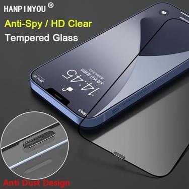 Imagem de Protetor De Tela De Privacidade Compatível Para IPhone 14 13 12 11 Pro Max XR 7 Plus Clear Anti-Spy 3D à Prova De Poeira Tampa Total 9H Vidro Temperado (For iPhone XR,HD Clear Glass)