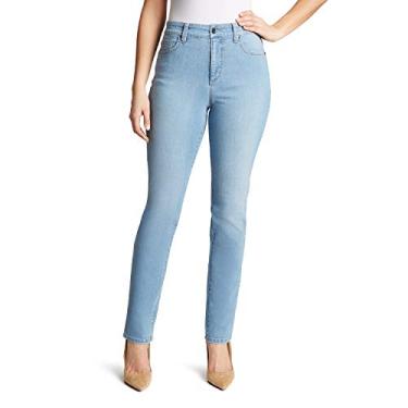 Imagem de Gloria Vanderbilt Calça jeans feminina clássica Amanda cintura alta afunilada, Callisto, 5