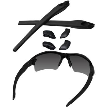 Imagem de Bwake 1 conjunto de protetores auriculares e de nariz de substituição para óculos de sol Oakley Flak 2.0 XL OO9188/Flak 2.0 OO9295/Flak 2.0 Ajuste Asiático OO9271 - Preto