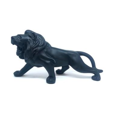 Imagem de Escultura Leão Rugindo - Preto