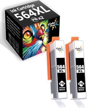 Imagem de Colorprint Cartucho de tinta de substituição compatível para impressora HP 564XL 564 XL de alto rendimento 564PBK para PhotoSmart B8550 C6340 C6350 C6380 D5445 D5460 D7560 7510 7515 7520 7525 (pacote