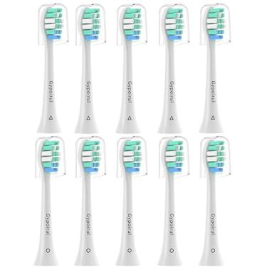 Imagem de Gypoirul Cabeças de substituição de escova de dentes compatíveis com cabeças de substituição Philips Sonicare, cabeça de escova elétrica para 4100 5100 6100 9023 W Controle de placa ideal pacote com