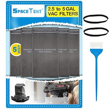 Imagem de SpaceTent Pacote com 5 sacos de filtro a seco CMXZVBE38737, compatível com aspiradores molhados/secos de 2 a 2,5 galões e aspirador de pó Powerhead, peça # CRAFTSMAN 38737 9-38737, Filtro de vácuo