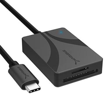 Imagem de SABRENT Leitor de cartão USB tipo C, slot duplo UHS-II SDXC e microSDXC SD 4.0 (CR-CSDM)
