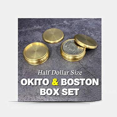 Imagem de ZQION Okito & Boston Box Set (Half Dollar Size) Magic Tricks Coin Appear Vanish Magic Magician Close Up Illusions Gimmick