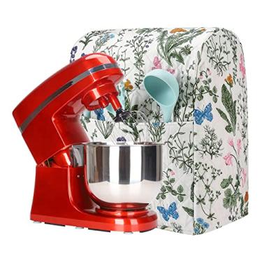 Imagem de Capa para batedeira de suporte, capa para misturador de cozinha floral e plantas compatível com misturadores Kitchenaid Hamilton de 5 a 8 litros, decoração de cozinha primavera verão, capas de misturador auxílio de cozinha, acessórios de misturador de auxílio de cozinha Pioneer Woman