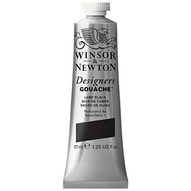 Imagem de Winsor & Newton Guache Designer, tubo de 37 ml (35,4 g), preto lâmpada
