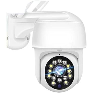 Imagem de Câmera IP de segurança CCTV 5MP WiFi 1080P sem fio PTZ ao ar livre Rastreamento automático 4X Zoom digital Mini câmera de vigilância por vídeo remota, atualização, câmera 1080P 64G SD