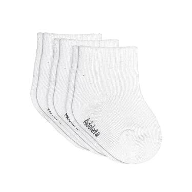 Imagem de Adoleta Bebê Kit 03 Pares de Meias Lisas 0 a 6 Meses Neutro