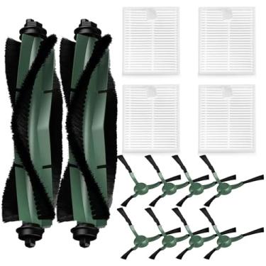 Imagem de Kit de acessórios para aspirador de pó robô iRobot Roomba Essential Series Q052-Vac2 105 Q0120 Y0140 Y0110 Q011 Q011, 2 escovas de rolo, 8 escovas laterais e 4 filtros Hepa (14 pacotes)