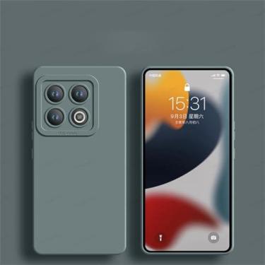 Imagem de Capa de telefone de silicone líquido quadrado para oneplus 9 9rt 9r 10 pro proteção de lente capa macia para oneplus 11 ace 2 12, cinza, para oneplus ace 3