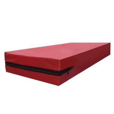 Imagem de Capa Colchão Solteiro Hospitalar com Zíper Impermeável, 190x90x30 cm (Vermelho)