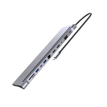 Imagem de LIUZUO Hub USB C 12 em 1 PD 87W Carregador USB Hub 3.0 para MacBook Pro Air Laptop USB Dock Station Adaptador