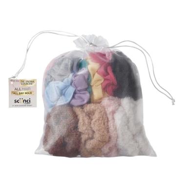 Imagem de Scunci by Conair Scrunchie confortável de malha e sherpa - acessórios de cabelo - acessórios de cabelo para mulheres - cores sortidas - 25 unidades