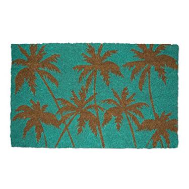 Imagem de DII Capachos de fibra de coco natural, coleção de design floral, 43 x 73 cm, Palm Beach