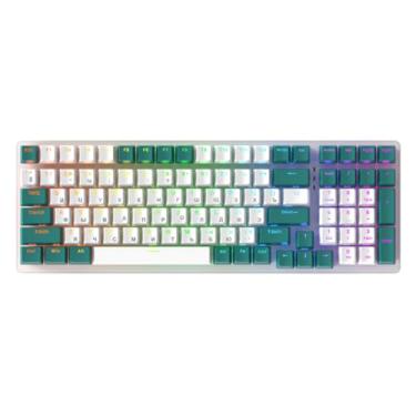 Imagem de Teclado mecânico K3 Teclado mecânico russo 100 teclas para jogos de escritório Teclado de computador para jogos Teclas completas sem perfuração Vários efeitos de luz Teclas personalizadas Tecl type3