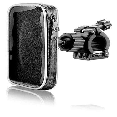 Imagem de Suporte de Smartphone para Guidão 4 Polegadas com Película Especial e Giratória 360º, Multilaser, AC255, Preto