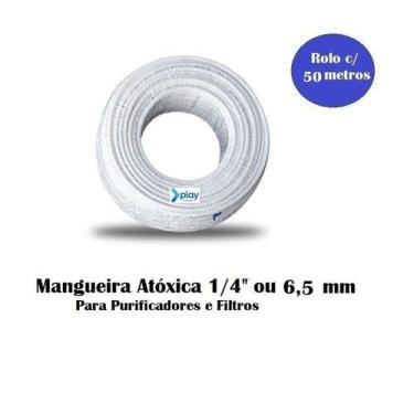 Imagem de 50 Metros Mangueira Atóxica Branca 1/4 Purificador Bebedouro - Planeta