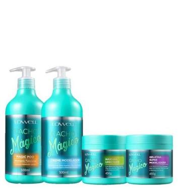 Imagem de Lowell Cacho Magico Shampoo 500g Creme 500g Gelatina 450g e Mascara 45